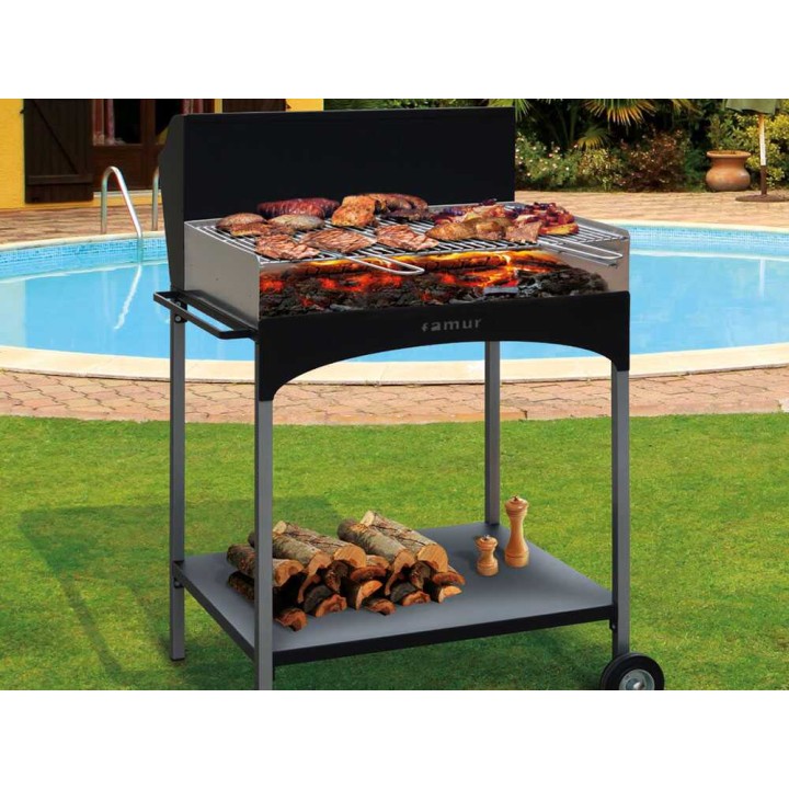 Famur BK 8 ECO puu- ja hiiligrilli, 70 × 47,5 cm, 3 325 cm²