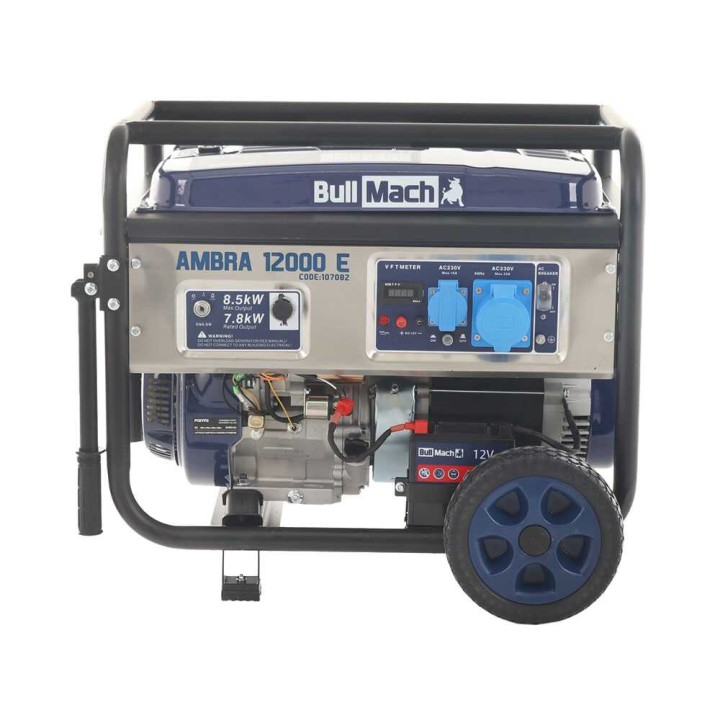 BullMach AMBRA 12000 E bensiinikäyttöinen generaattori, 8,5 kW, AVR, ATS