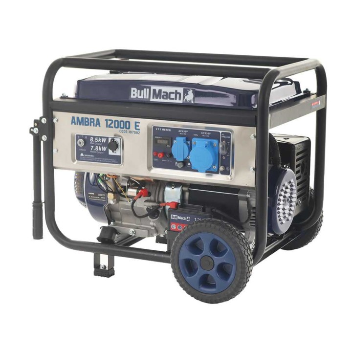 BullMach AMBRA 12000 E bensiinikäyttöinen generaattori, 8,5 kW, AVR, ATS
