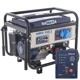 BullMach AMBRA 6500 E bensiinikäyttöinen generaattori 5 5 kW AVR ATS 230 V