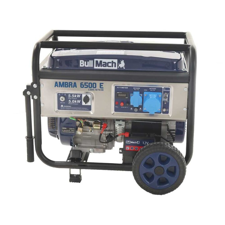 BullMach AMBRA 6500 E bensiinikäyttöinen generaattori, 5,5 kW, AVR, ATS, 230 V