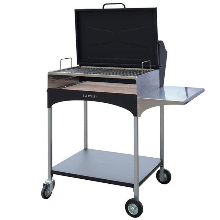 Famur BK 8 Elite puu ja hiiligrilli 66 44 cm ruostumaton teräs
