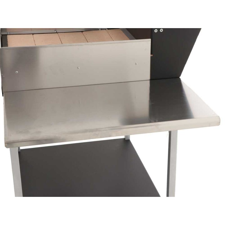 Famur BK 8 Elite puu- ja hiiligrilli, 66 × 44 cm, ruostumaton teräs