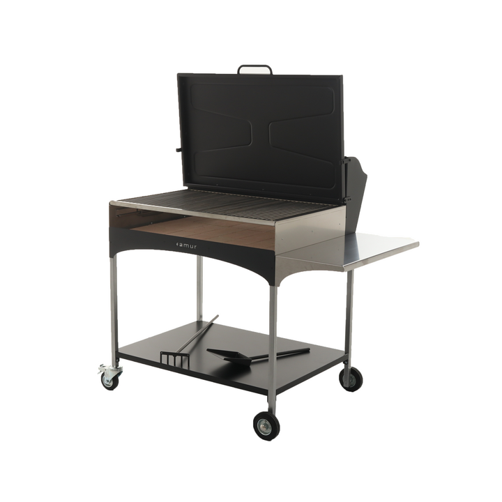 Famur BK 10 Elite puu ja hiiligrilli 92 58 5 cm ruostumaton teräs