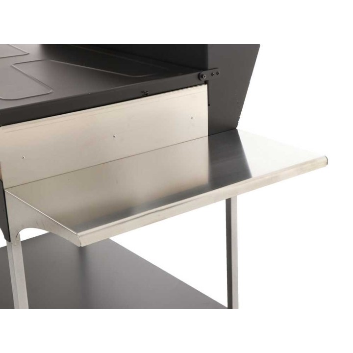 Famur BK 10 Elite puu- ja hiiligrilli, 92 × 58,5 cm, ruostumaton teräs