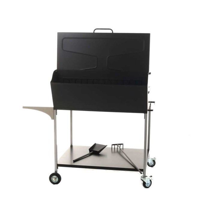 Famur BK 10 Elite puu- ja hiiligrilli, 92 × 58,5 cm, ruostumaton teräs