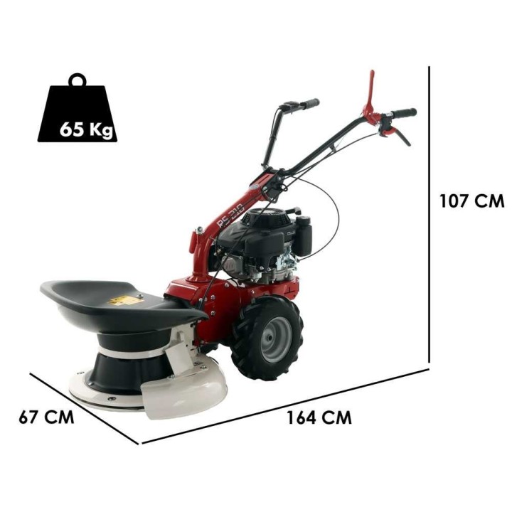 Eurosystems RS210 pyörivä niittokone, Loncin 196 cm³, 64 cm, 6,5 HP
