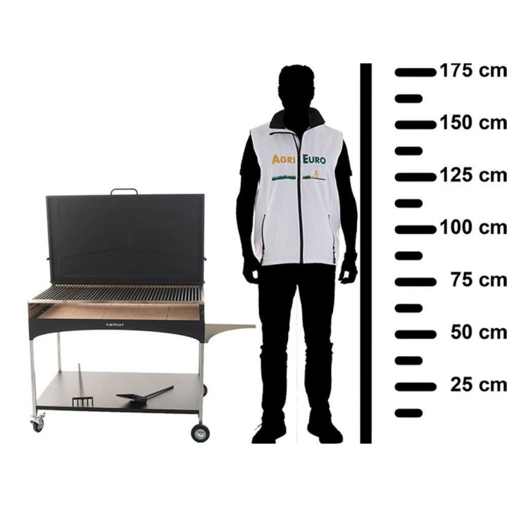 Famur BK 12 Elite puu- ja hiiligrilli, 114 × 66,5 cm