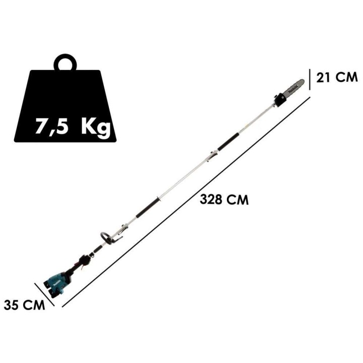 Makita DUX60Z monitoiminen akkuraivaussaha, 36 V, 2 akkua ja lisälaitteet