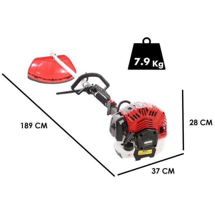 GeoTech GT-2 43 L raivaussaha, 43 cm³, 1,25 kW, kaksiosainen varsi