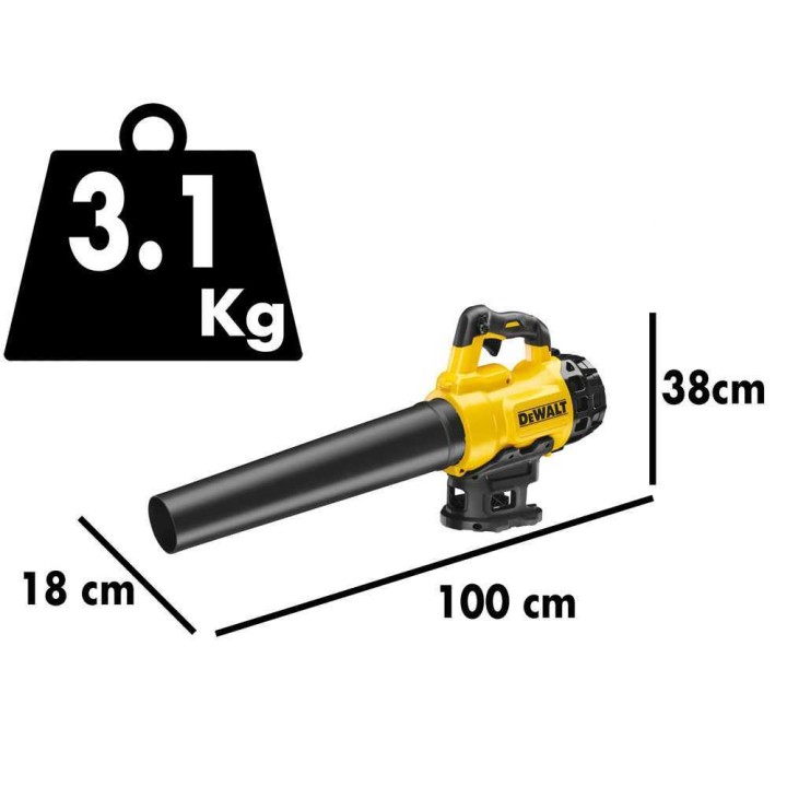 DeWalt DCM562P1-QW akkulehtipuhallin, 18 V, 5 Ah, akku ja laturi