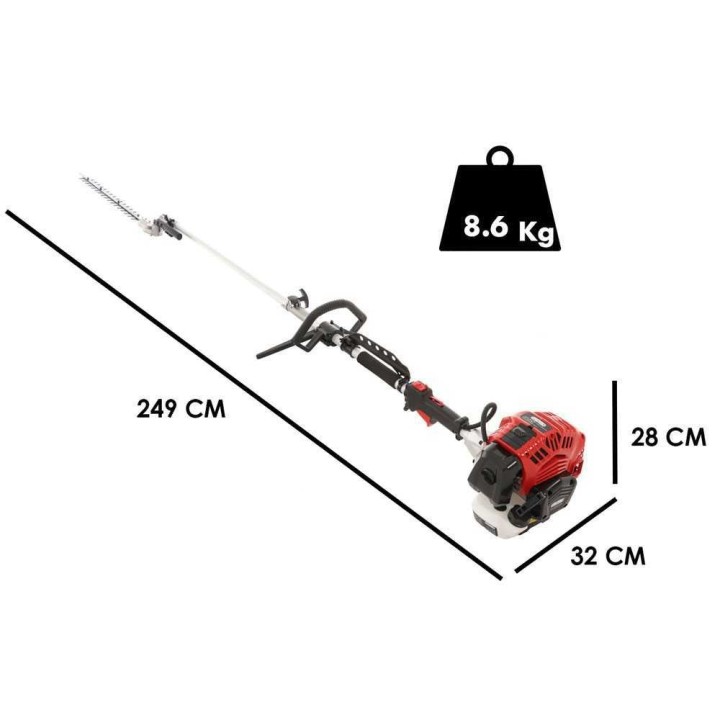 GeoTech GT-2 43 L pitkävartinen pensasleikkuri, 43 cm³, 56 cm, 1,67 HP