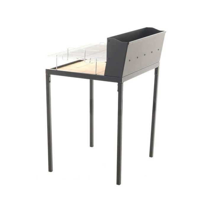 Famur BK7 Light puu- ja hiiligrilli, 70 × 48 cm, kromattu ritilä