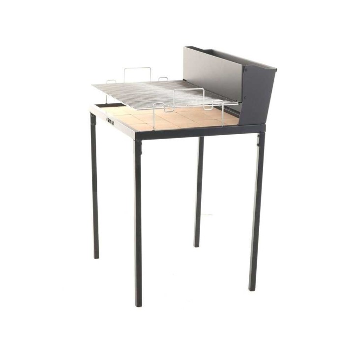 Famur BK7 Light puu- ja hiiligrilli, 70 × 48 cm, kromattu ritilä