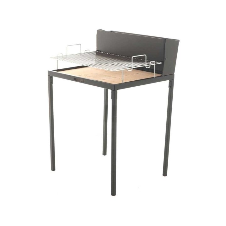 Famur BK7 Light puu- ja hiiligrilli, 70 × 48 cm, kromattu ritilä