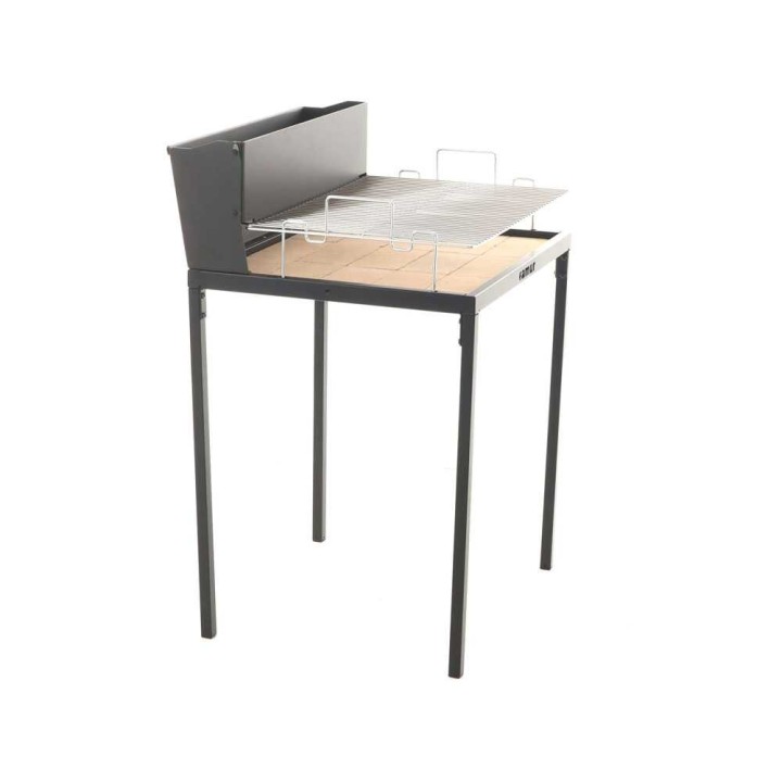 Famur BK7 Light puu- ja hiiligrilli, 70 × 48 cm, kromattu ritilä