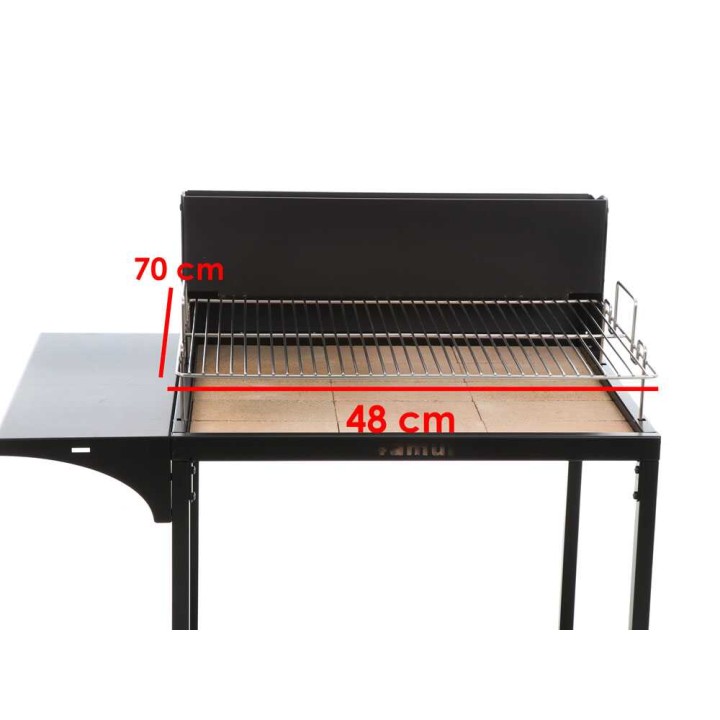 Famur BK7 Superior puu- ja hiiligrilli, 70 × 48 cm, 3 360 cm²