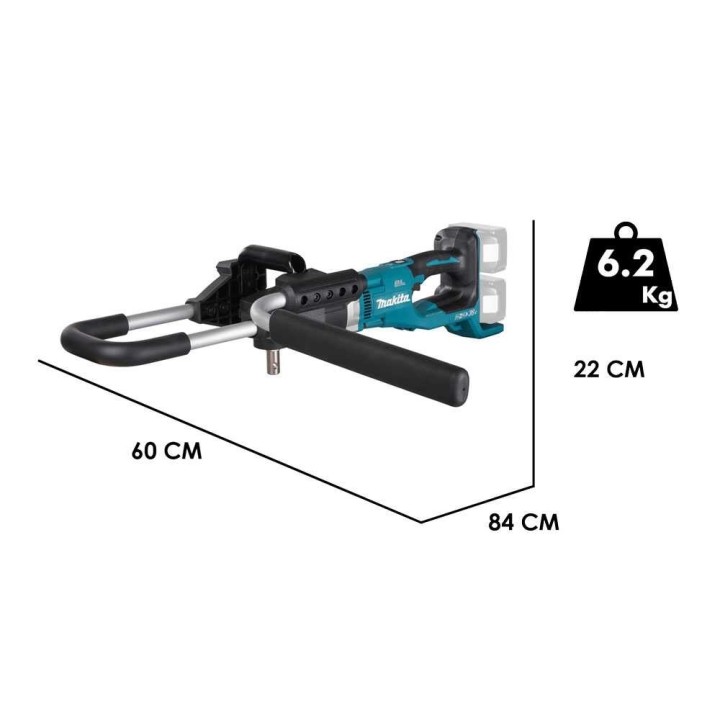 Makita DDG461Z akkumottorikaira, 36 V, 1 350 W, 2 × 3 Ah, ilman kairanterää