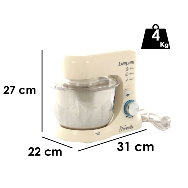 BEPER BP.200 planetaarinen yleiskone, 4,5 l, 1 000 W, 8 nopeutta