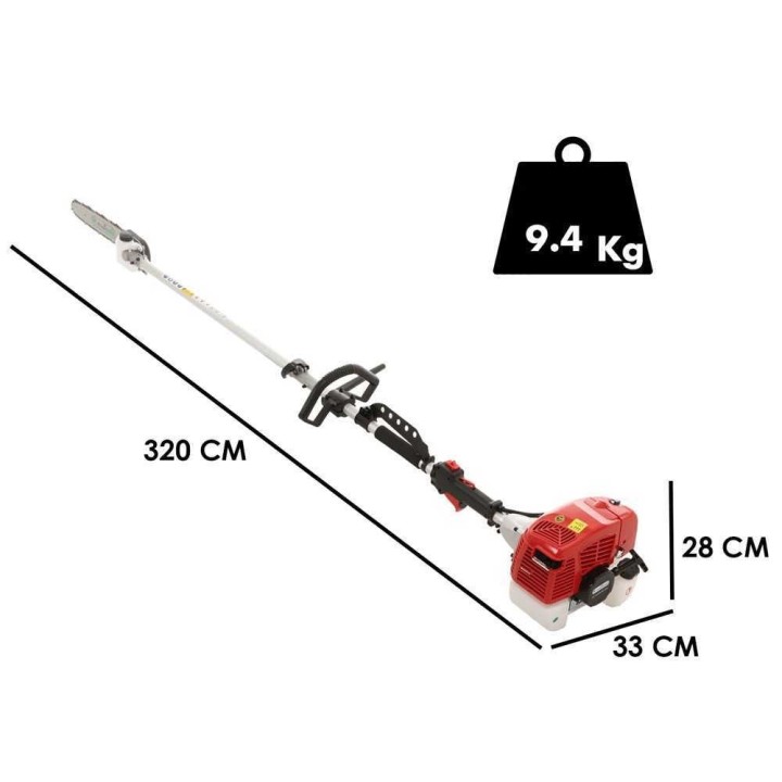 GeoTech GT-2 58 L monitoiminen raivaussaha, 58 cm³, 3,48 HP