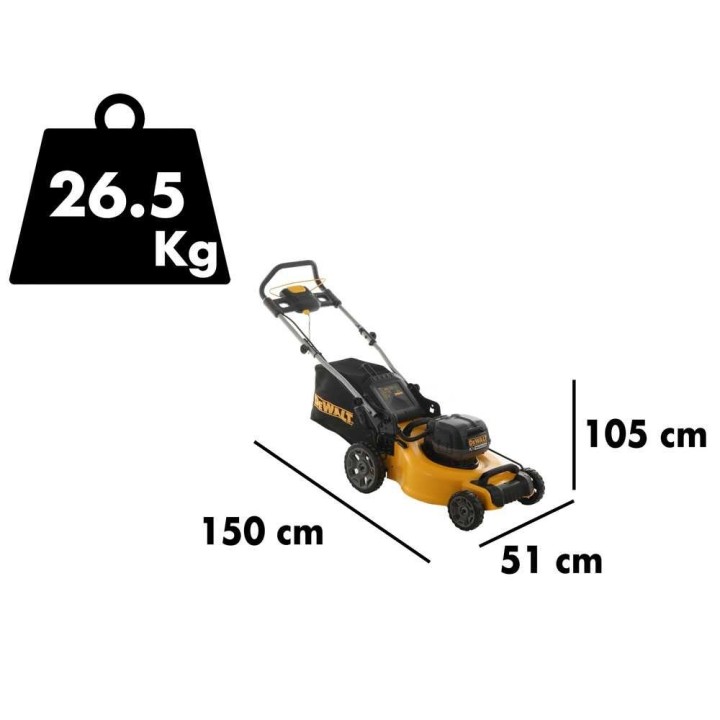 DeWalt DCMW564P2-QW akkuruohonleikkuri, 36 V, 48 cm, ilman akkuja ja laturia