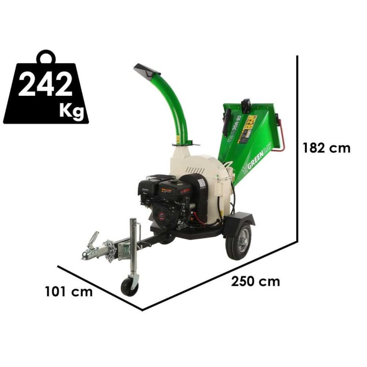 GreenBay GB-WDC 120 LE biocippuri, Loncin G420FD, 15 HP, 90 mm