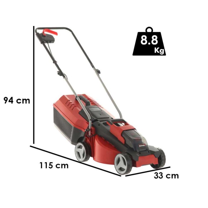 Einhell GE-CM 18/30 Li PXC akkuruohonleikkuri, 18 V, 30 cm, ilman akkua ja laturia