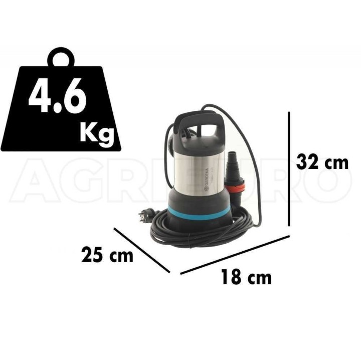 Gardena 11000 uppopumppu kirkkaalle vedelle, 450 W, 11 000 l/h, 7 m