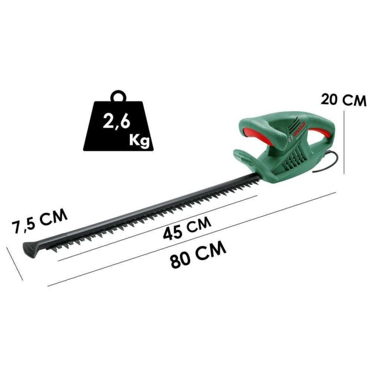 Bosch Easy HedgeCut 45 sähköpensasleikkuri, 420 W, 45 cm