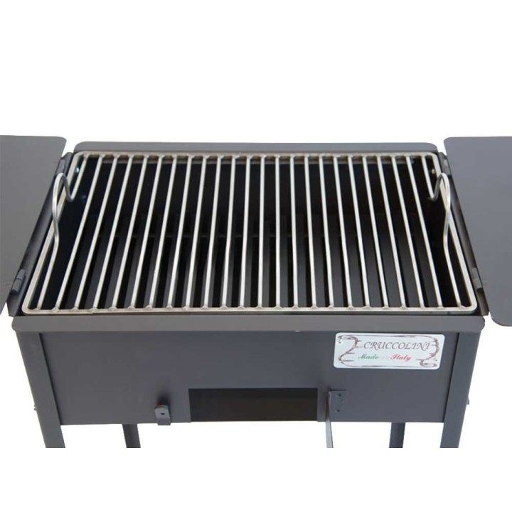 Cruccolini Campagnolo hiiligrilli, 50 × 38 cm, ruostumaton ritilä