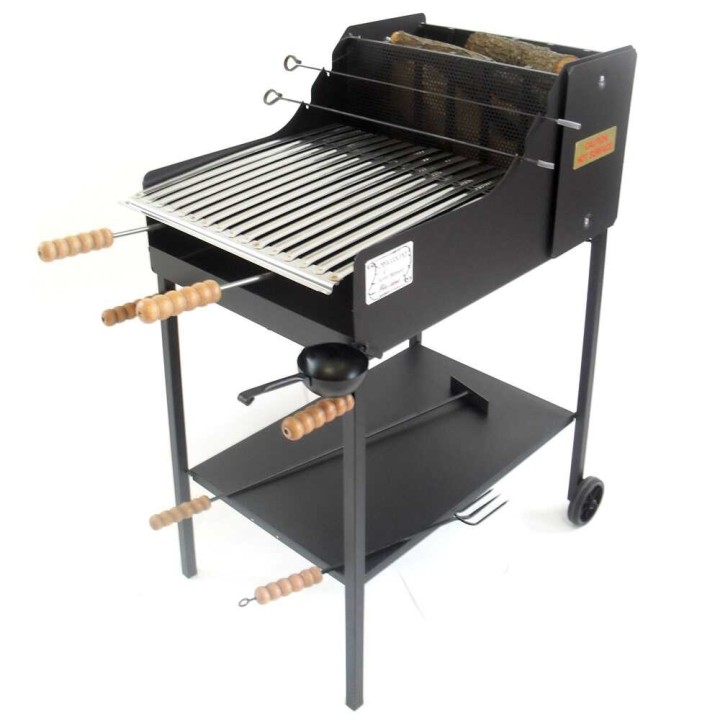 Fuocone Inox barbecue puulle ja hiilelle 50 50 cm ruostumaton teräs