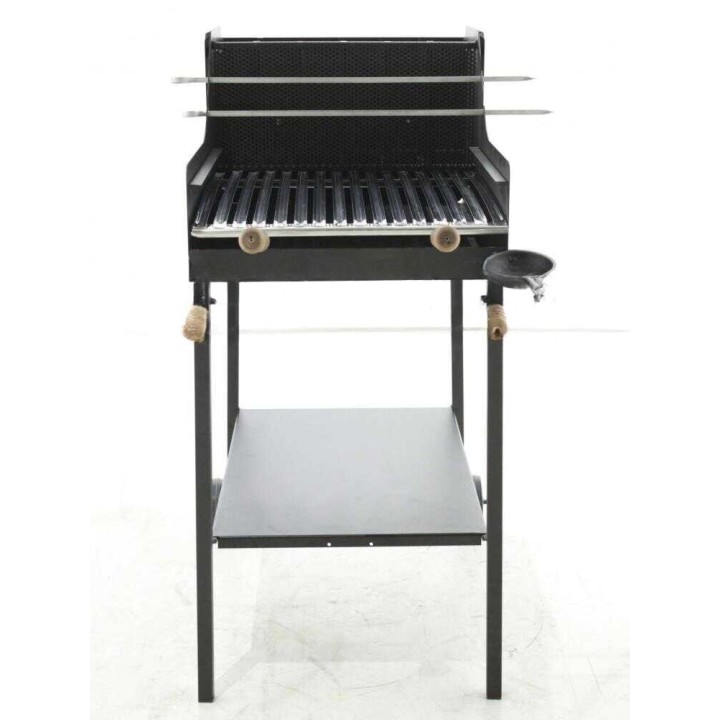 Fuocone Inox barbecue puulle ja hiilelle, 50 × 50 cm, ruostumaton teräs