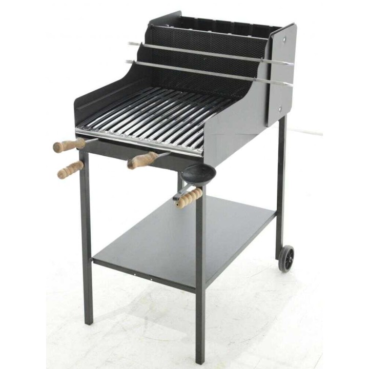Fuocone Inox barbecue puulle ja hiilelle, 50 × 50 cm, ruostumaton teräs