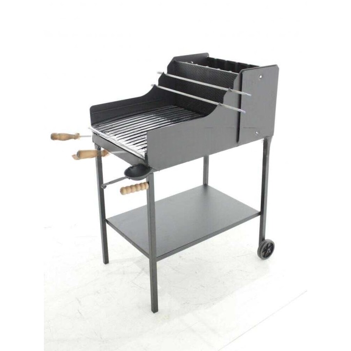 Fuocone Inox barbecue puulle ja hiilelle, 50 × 50 cm, ruostumaton teräs