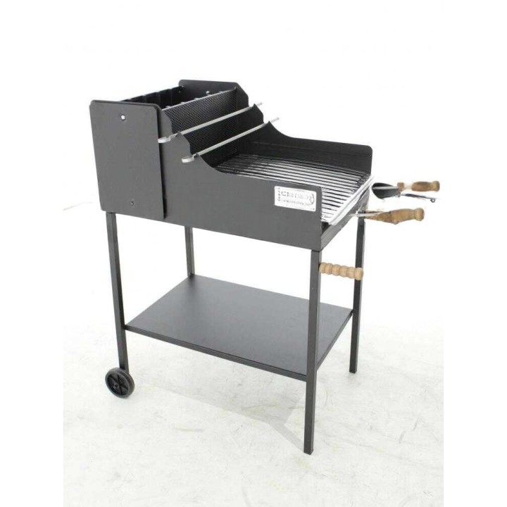 Fuocone Inox barbecue puulle ja hiilelle, 50 × 50 cm, ruostumaton teräs