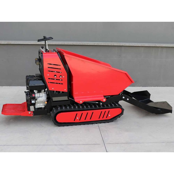 AMA TAG500TDH telaketjukuormaaja, 500 kg, hydraulinen dumper-lava ja etukuormain