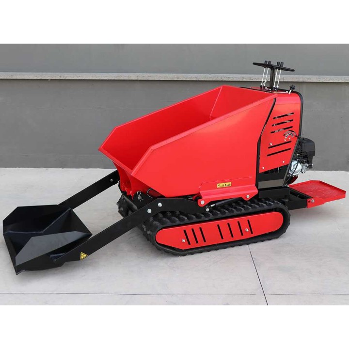 AMA TAG500TDH telaketjukuormaaja, 500 kg, hydraulinen dumper-lava ja etukuormain