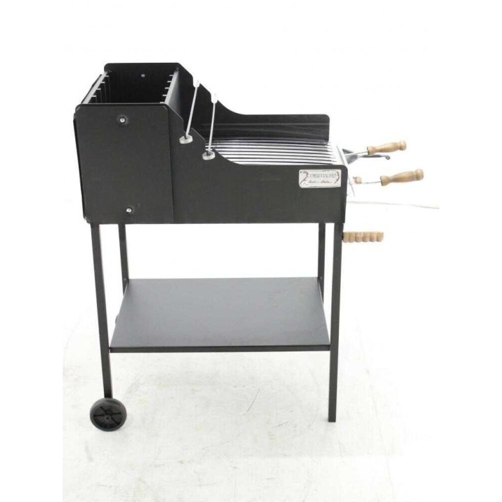 Fuocone Inox barbecue puulle ja hiilelle, 50 × 50 cm, ruostumaton teräs