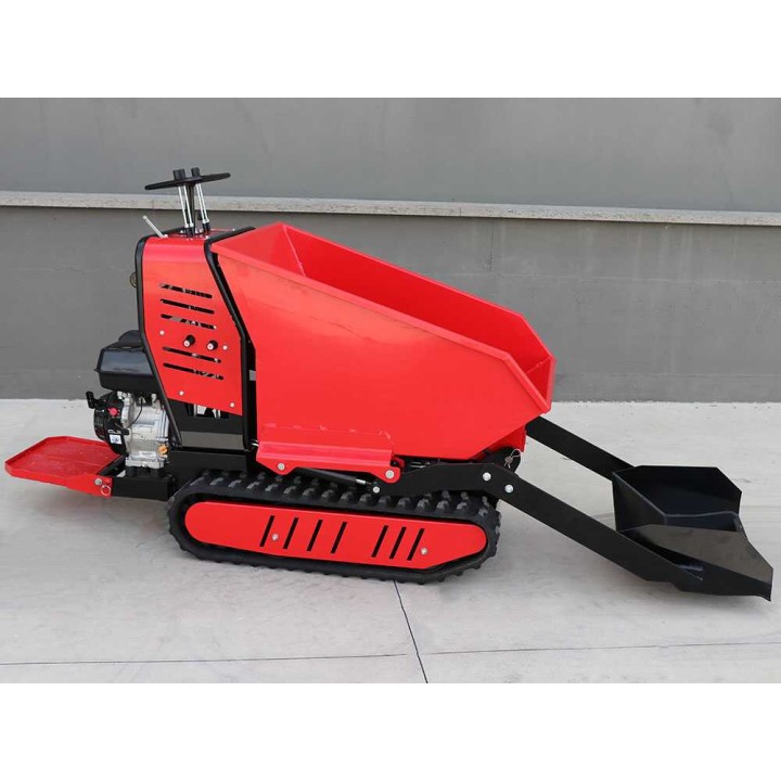AMA TAG500TDH telaketjukuormaaja, 500 kg, hydraulinen dumper-lava ja etukuormain
