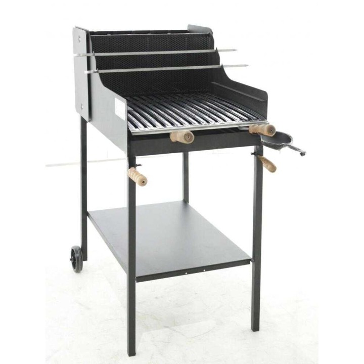 Fuocone Inox barbecue puulle ja hiilelle, 50 × 50 cm, ruostumaton teräs