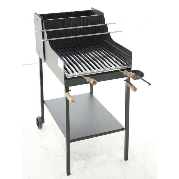 Fuocone Inox barbecue puulle ja hiilelle, 50 × 50 cm, ruostumaton teräs