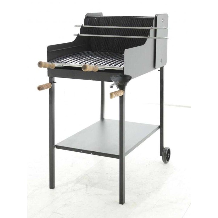Fuocone Inox barbecue puulle ja hiilelle, 50 × 50 cm, ruostumaton teräs