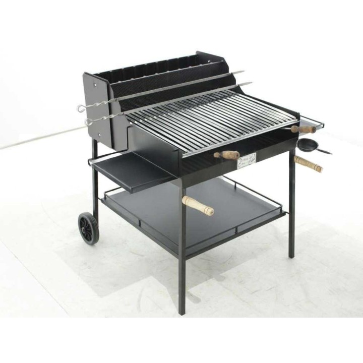 Cruccolini Fuocone Umbria puu- ja hiiligrilli, teräs, 70 × 58 cm, 16–20 ruokailijalle