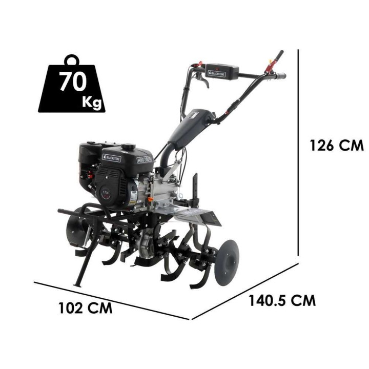 BlackStone MHG 2000 bensiinikäyttöinen jyrsin, 212 cm³, 7 HP, 90 cm, 2+1