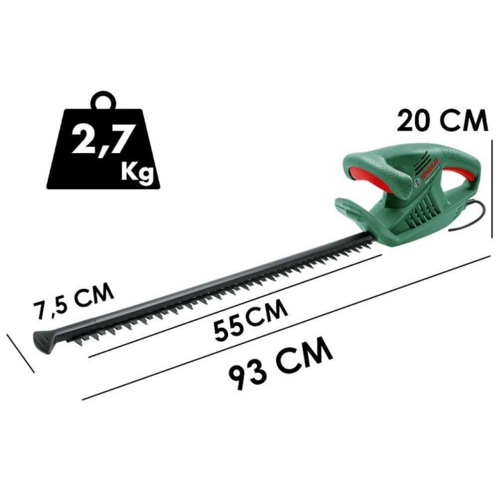 Bosch Easy HedgeCut 55 sähköinen pensastrimmeri, 450 W, 55 cm