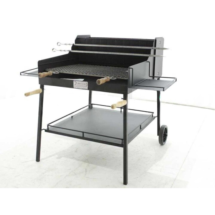 Fuocone Arezzo puu- ja hiiligrilli, teräs, 70 × 58 cm, 65 kg