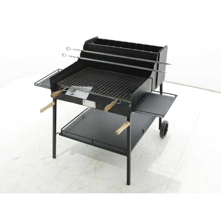 Fuocone Arezzo puu- ja hiiligrilli, teräs, 70 × 58 cm, 65 kg