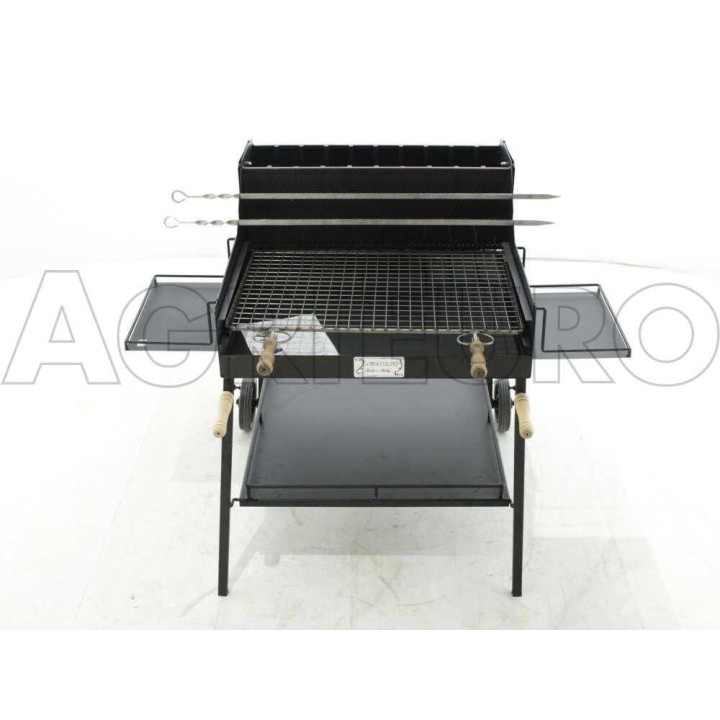 Fuocone Arezzo puu- ja hiiligrilli, teräs, 70 × 58 cm, 65 kg