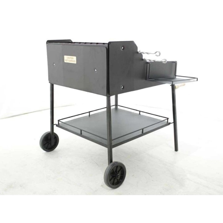 Fuocone Arezzo puu- ja hiiligrilli, teräs, 70 × 58 cm, 65 kg