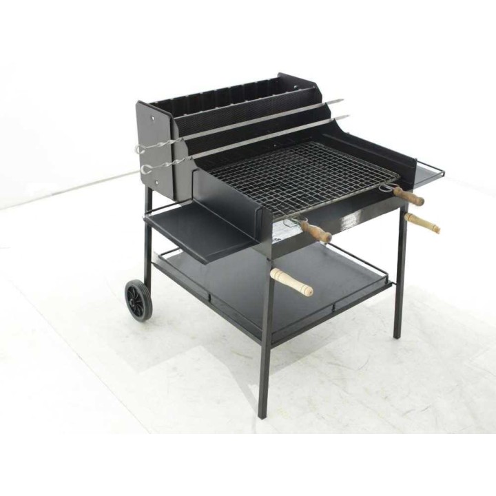 Fuocone Arezzo puu- ja hiiligrilli, teräs, 70 × 58 cm, 65 kg